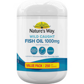 Nature's Way Wild Caught Fish Oil 1000mg 250 Soft Capsules